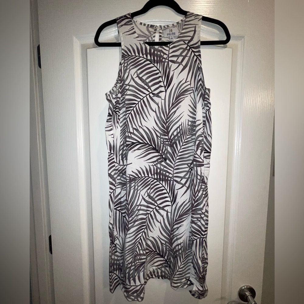 Chic Palm Leaf Midi Dress